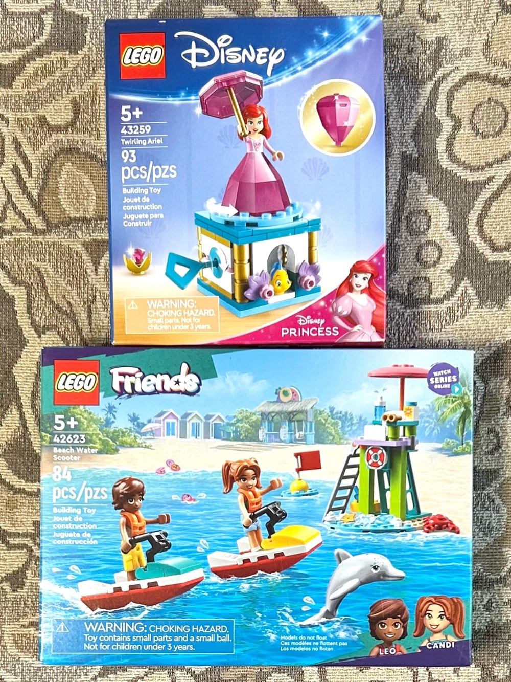 Lego Twirling Ariel #43259 & Beach Water Scooter #42623